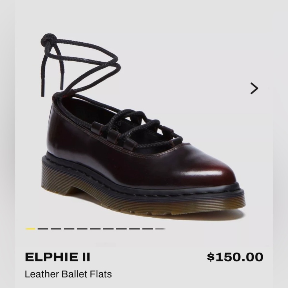 Dr Marten Elphie ll Cherry Red Leather Ballet Flats size 10 - Picture 15 of 15